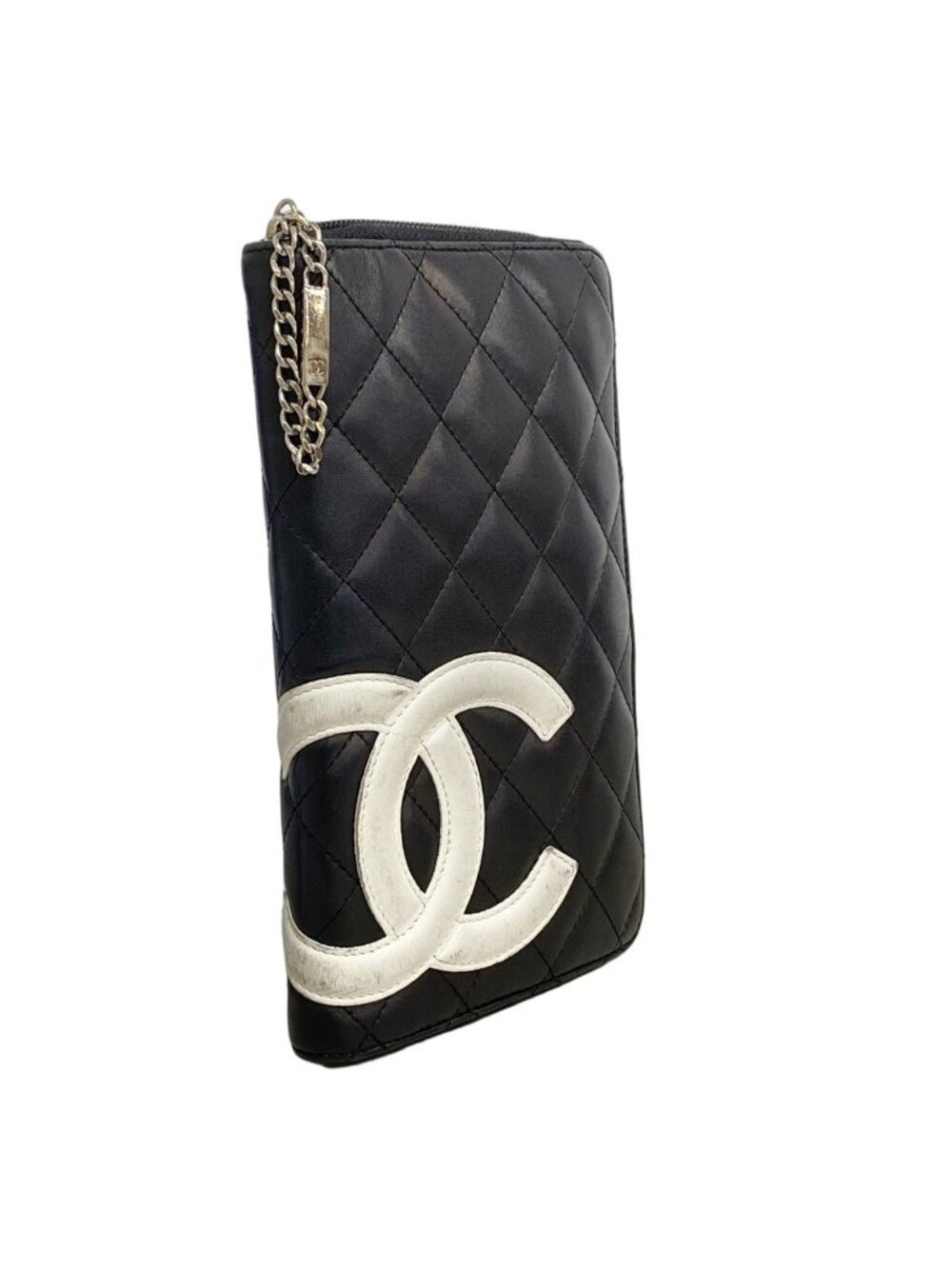 Chanel Wallet Cambon Lambskin Black Silver - Picture 2 of 10